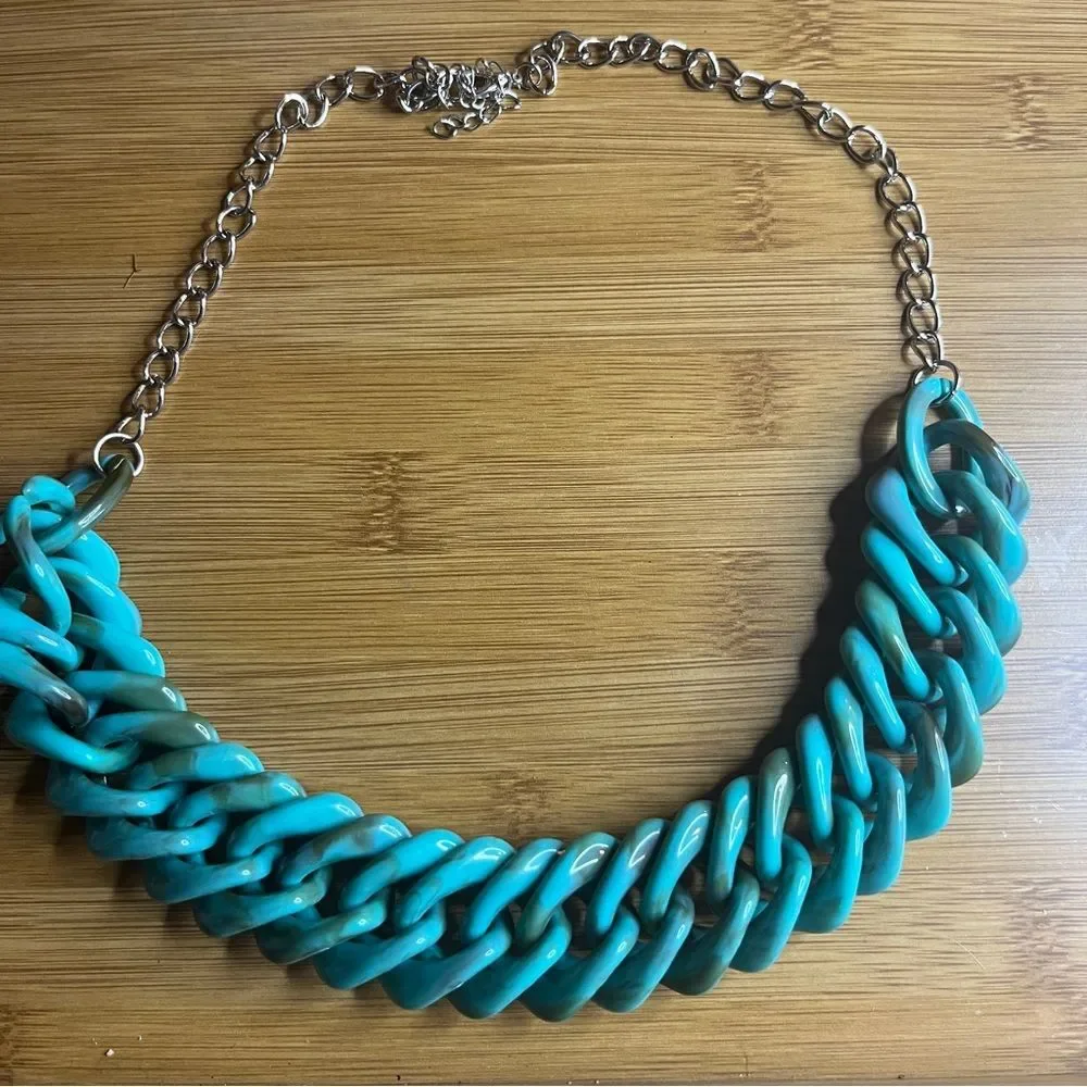 Boutique Turquoise Chain Necklace